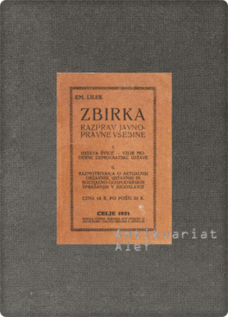 Emilijan Lilek <br><strong>Zbirka razprav javno-pravne vsebine</strong>