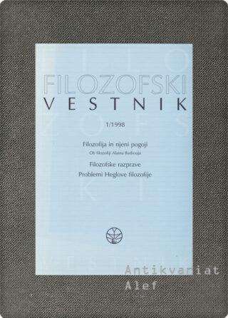 Filozofski vestnik; št. 1, letnik XIX