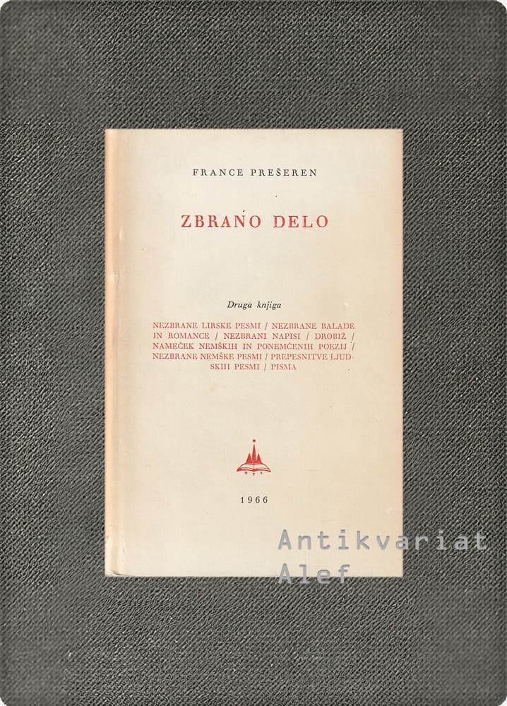 France Prešeren <br><strong>Zbrano delo 2</strong>