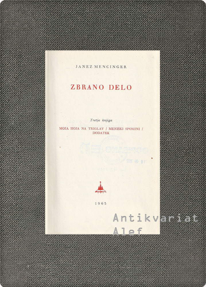 Janez Mencinger <br><strong>Zbrano delo 3</strong> - slika 2